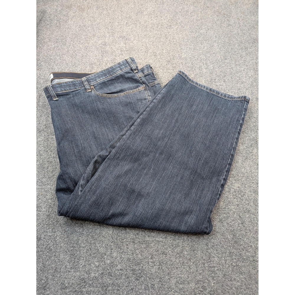 Catherines Jeans Mens 58x30 Blue Relaxed Fit Straight Stretch Denim Big Tall